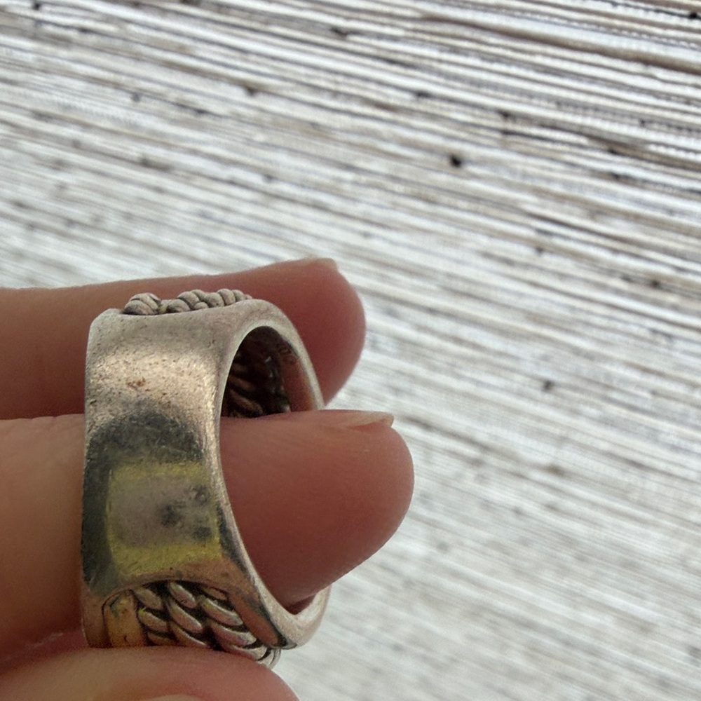 David Yurman Silver and Gold Ring - Picture 3 of 4